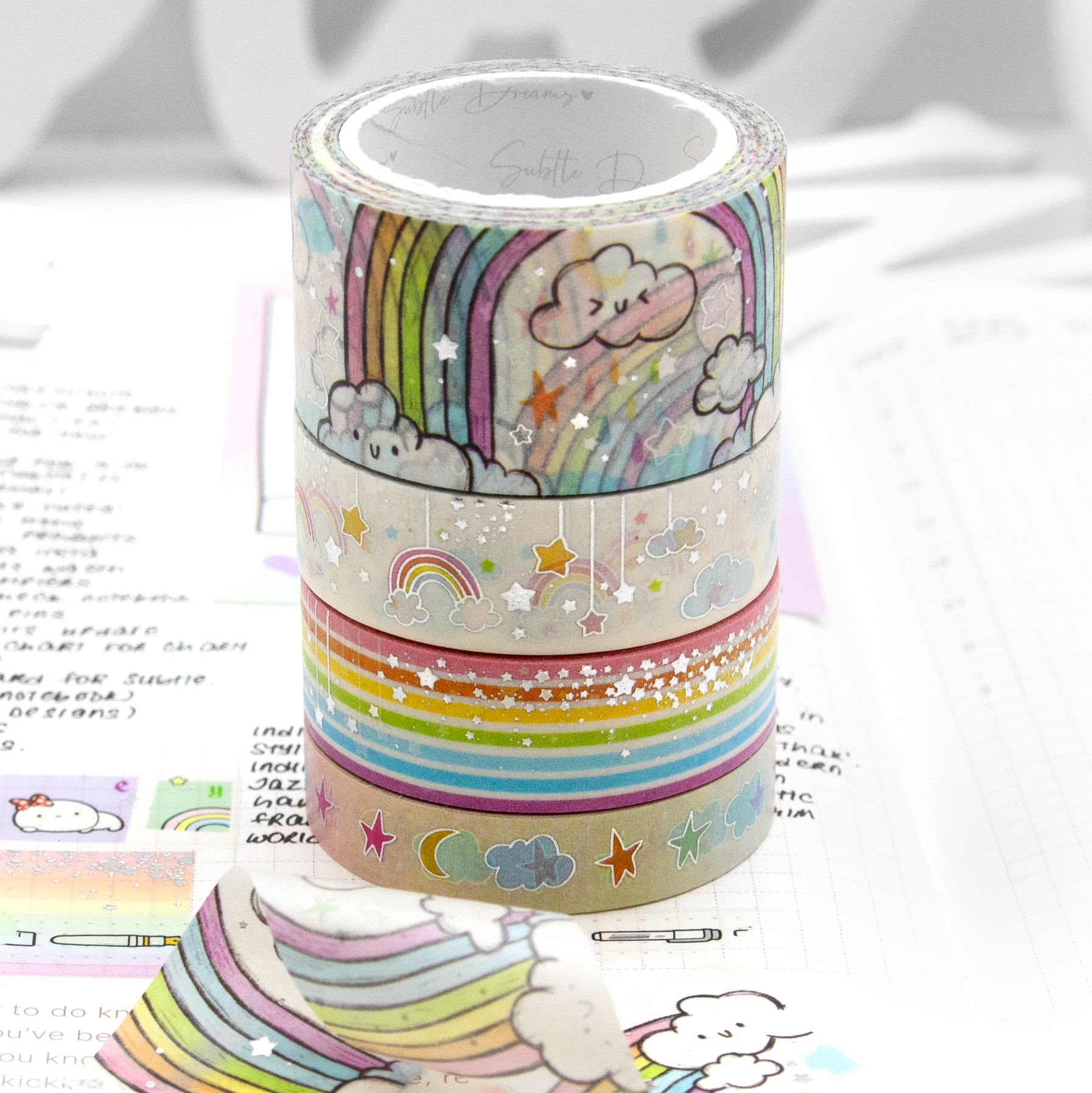 Rainbow sparkle washi bundle | LIMITED STOCK!-10%off