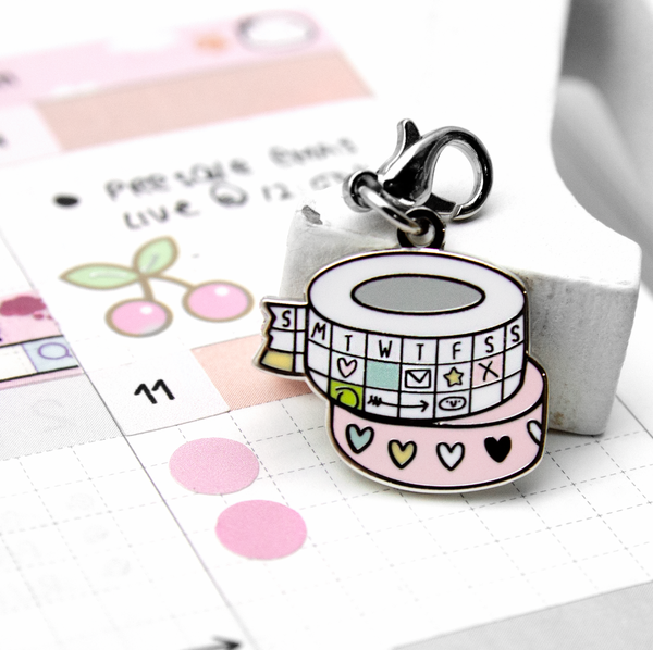 Planner grid calendar washi charm