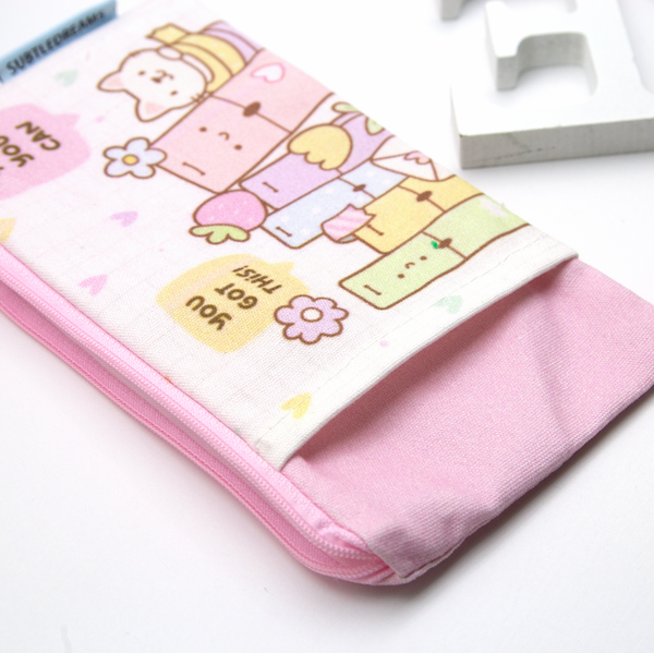 Planner stack kitty pencil pouch, cat stationery
