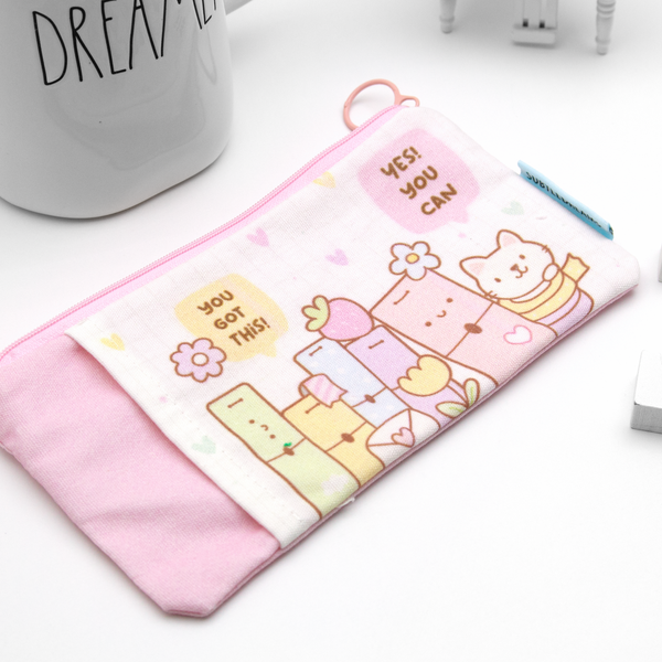 Planner stack kitty pencil pouch, cat stationery