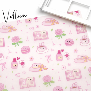 Pink flutter vellum