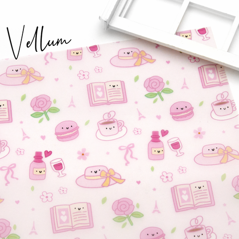 Pink flutter vellum