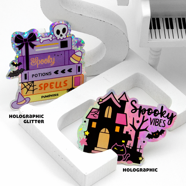 Spooky vibes halloween vinyls- set of 2