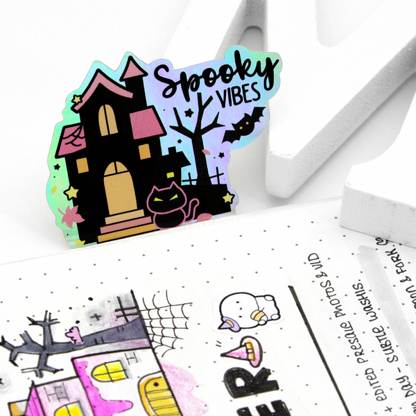 Spooky vibes halloween vinyls- set of 2