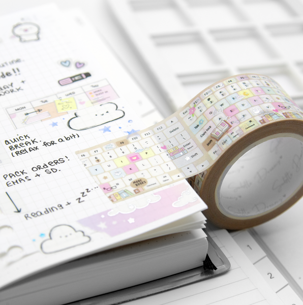 Keyboard washi Vol.2, book lover wide washi, Limit 1/order