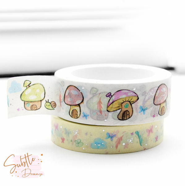 Wild 'n' free mushroom washi tape, hand painted