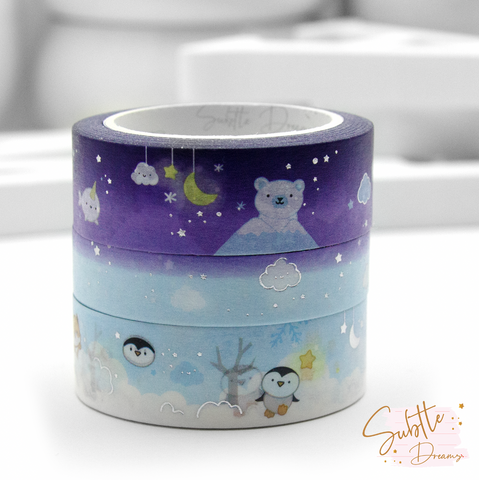 Winter critters arctic cloud washi, Vol.2