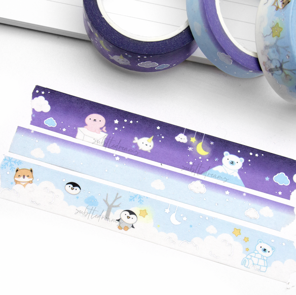 Winter critters arctic cloud washi, Vol.2