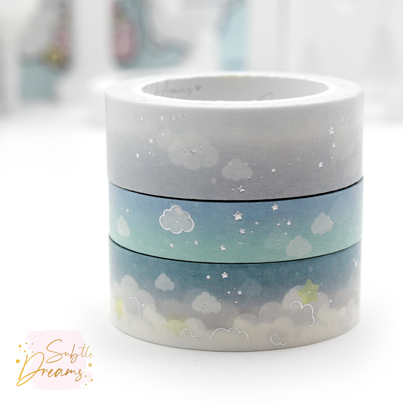 Minty breeze, cloud washi