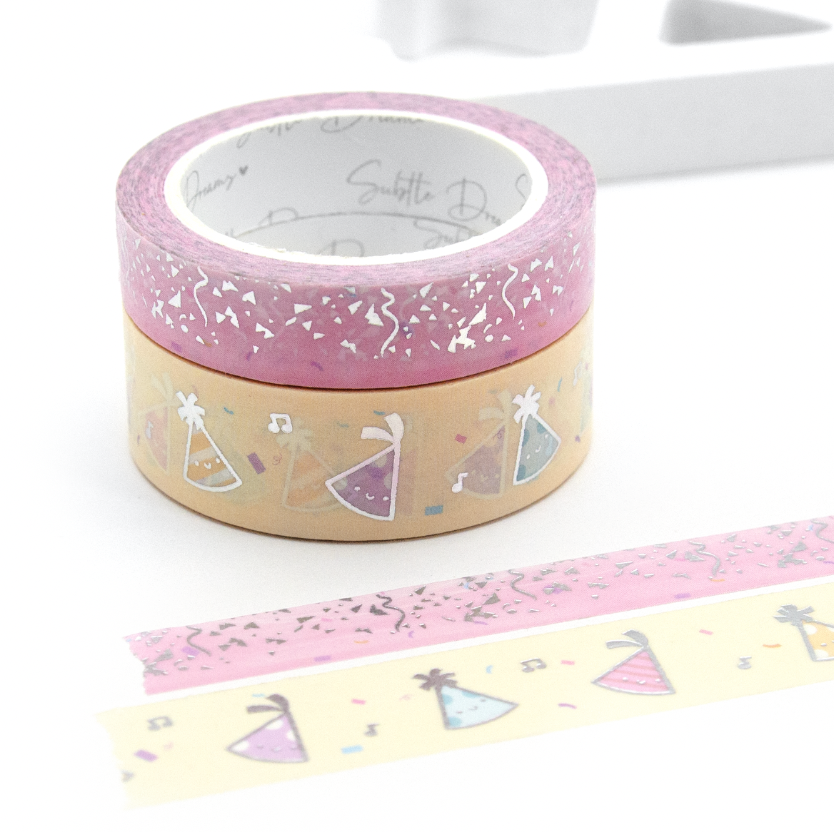 Time to party, confetti washi, birthday
