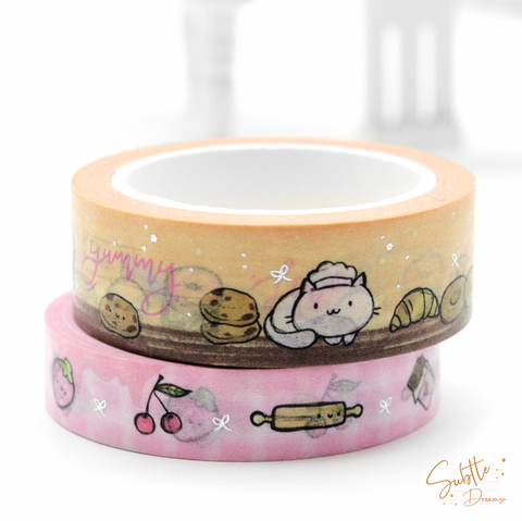Baking queen, hand painted washi